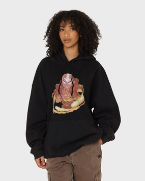 suitable for sports games Goat Crew X Avatar: Aang Fire Vintage Hoodie Washed Black