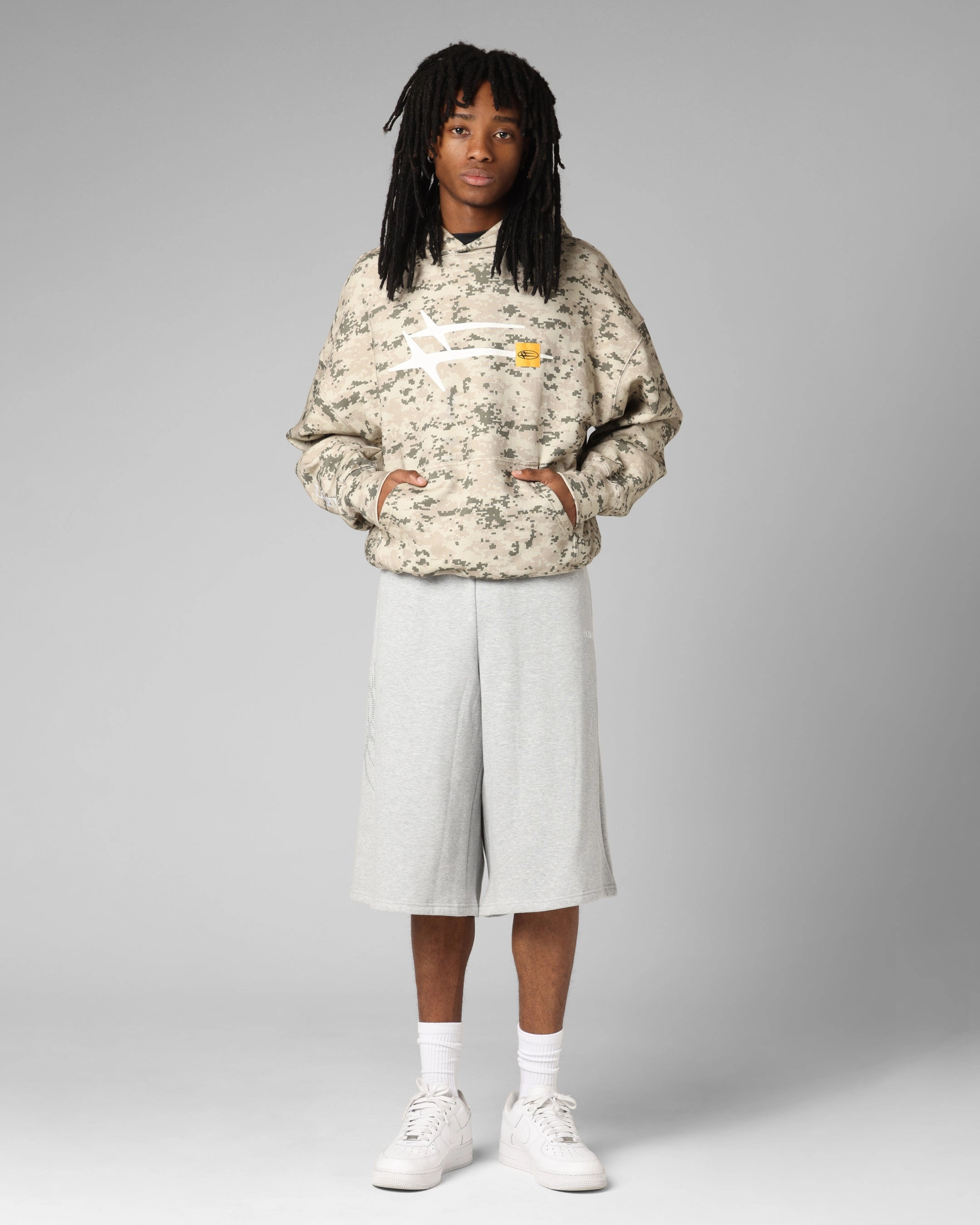 Loiter Opaque Sweat Shorts Grey Wind Resistant Panels