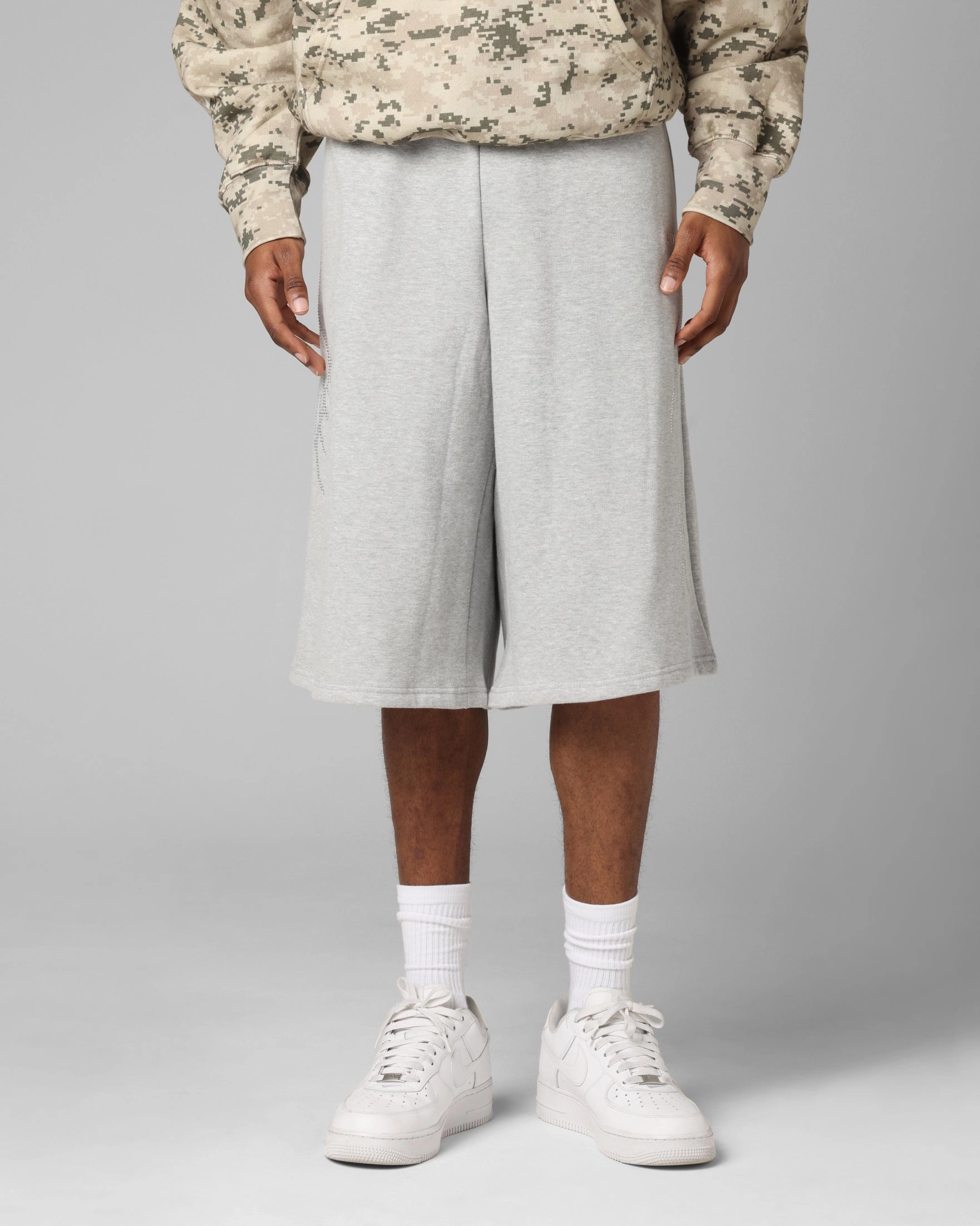 Loiter Opaque Sweat Shorts Grey denim material