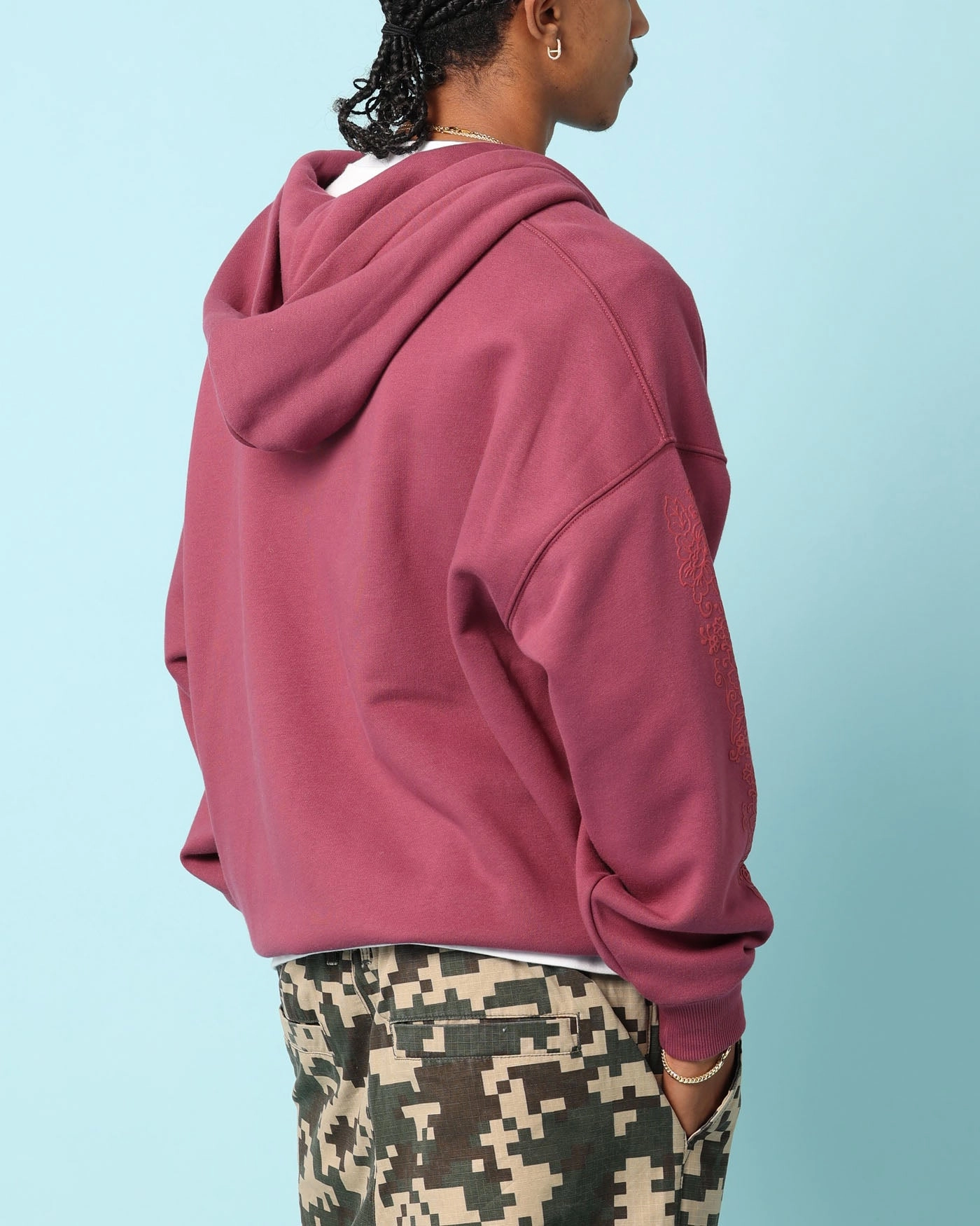 snowboarding Heal Carr?? Botanical Zip Up Hoodie Port