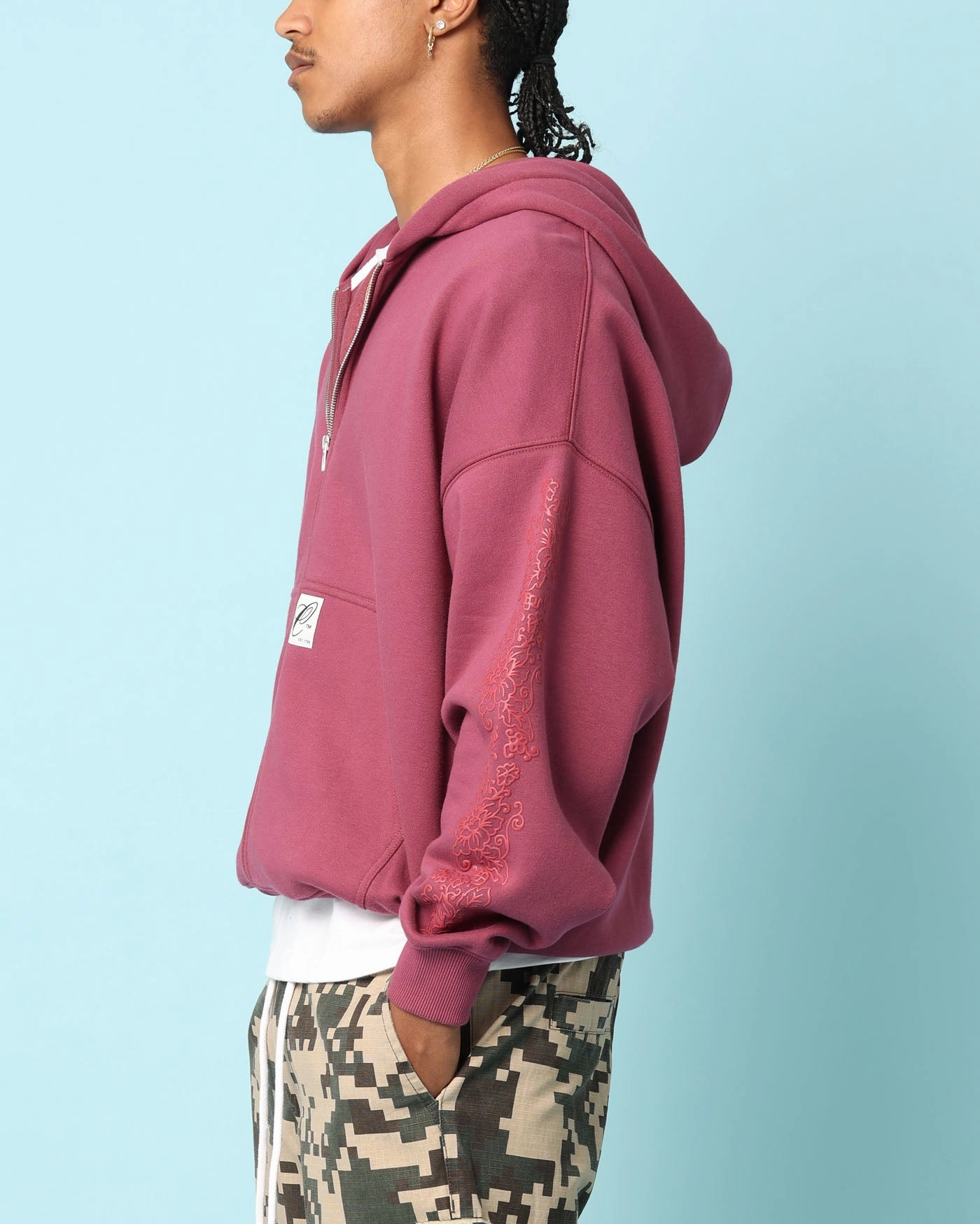 Dive suitable for autumn festivals Carr?? Botanical Zip Up Hoodie Port