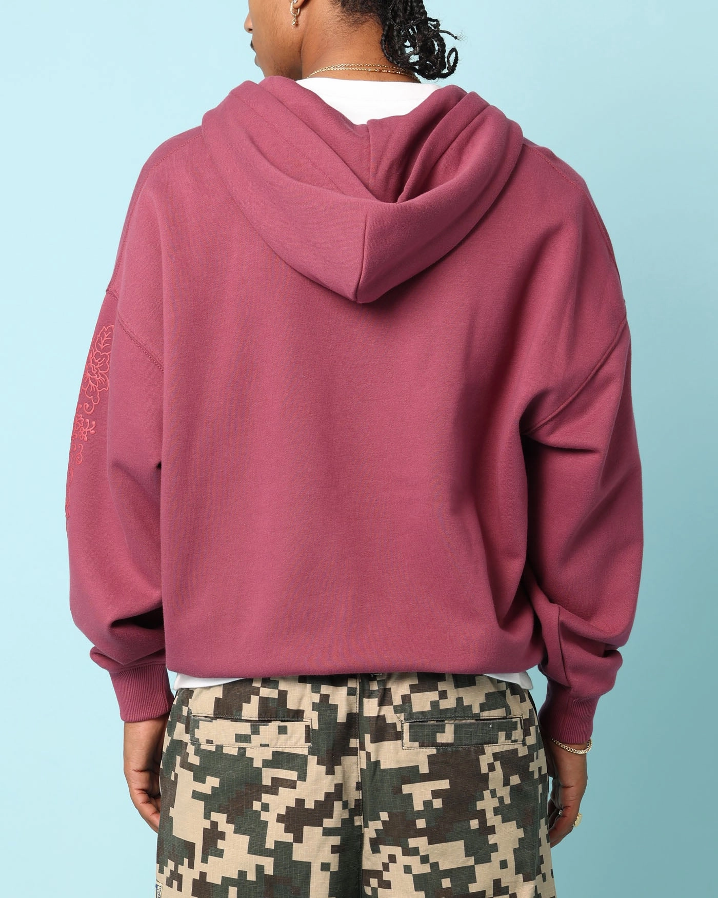 Carr?? Botanical Zip Up Hoodie Port Confidence booster Expandable Sleeve Cuffs
