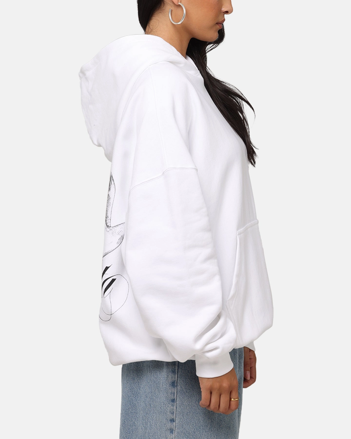 Saint Morta Doves Boxy Hoodie White Breathable mesh
