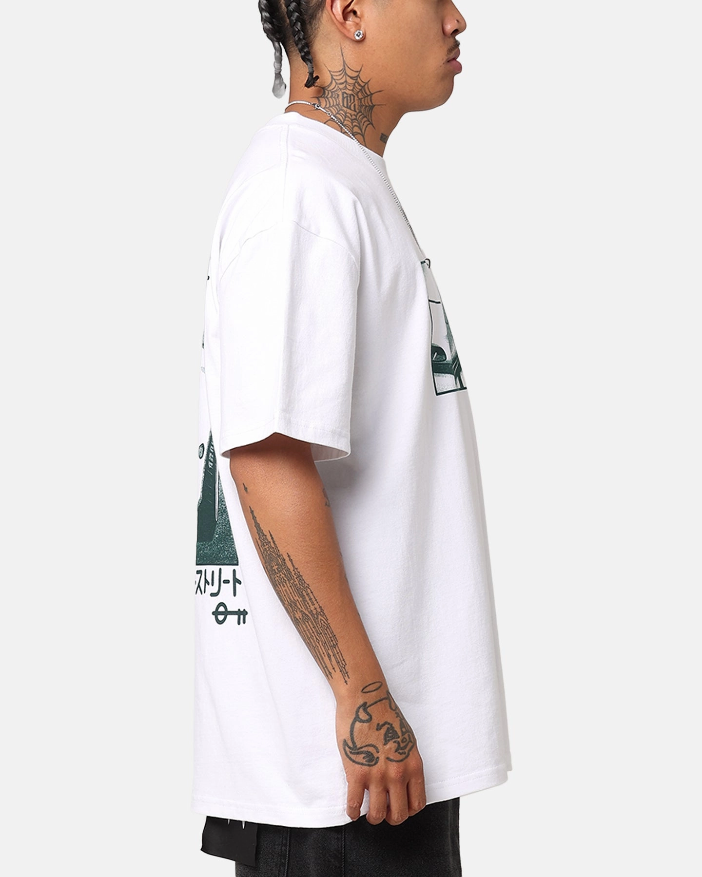 Wrinkle-Free Key Street Halftone Heavy T-Shirt White