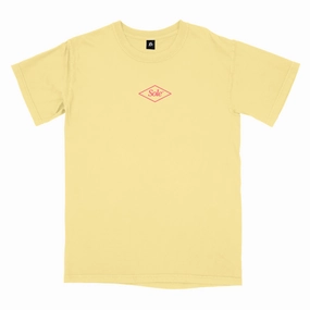 Brushed Interior Lining Light Outfit Sole Classics Sole Diamond T-Shirt 'Banana'