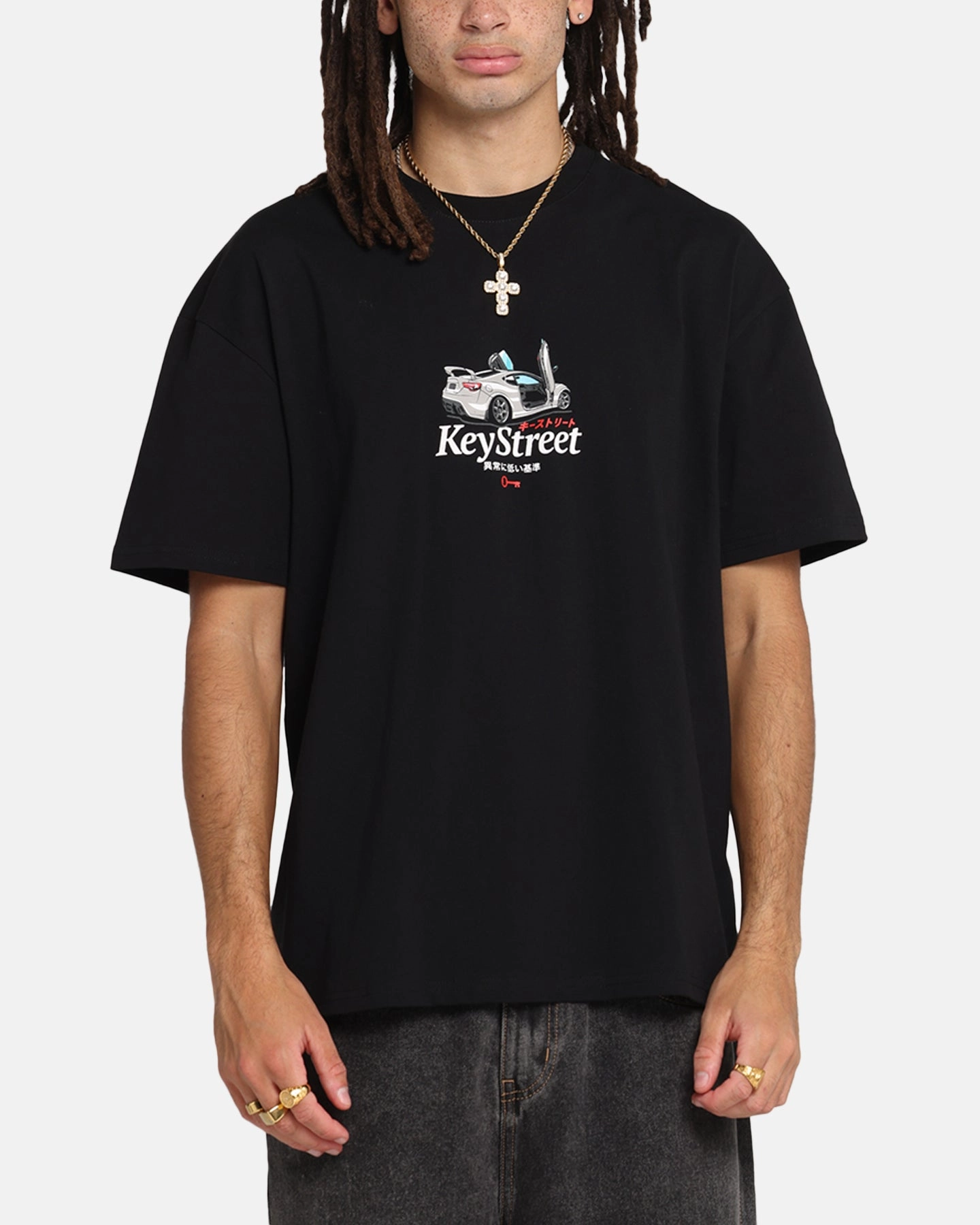 Key Street Control And Chaos T-Shirt Black Stretchable Fabric Easy Look