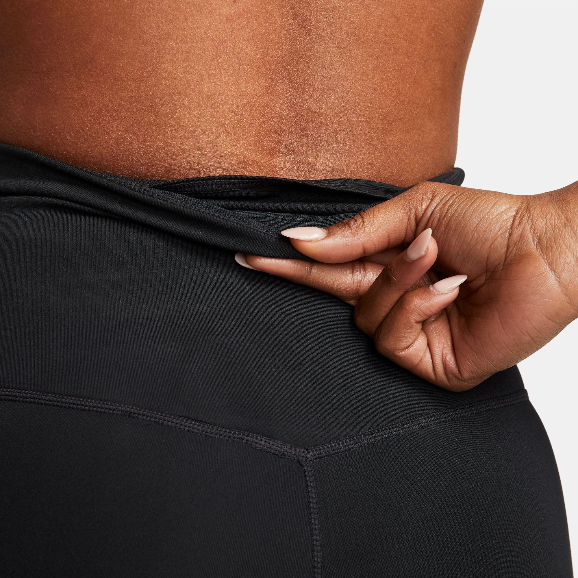 Smooth zipper closure Womens Nike High Waisted Leggings 'Black'
