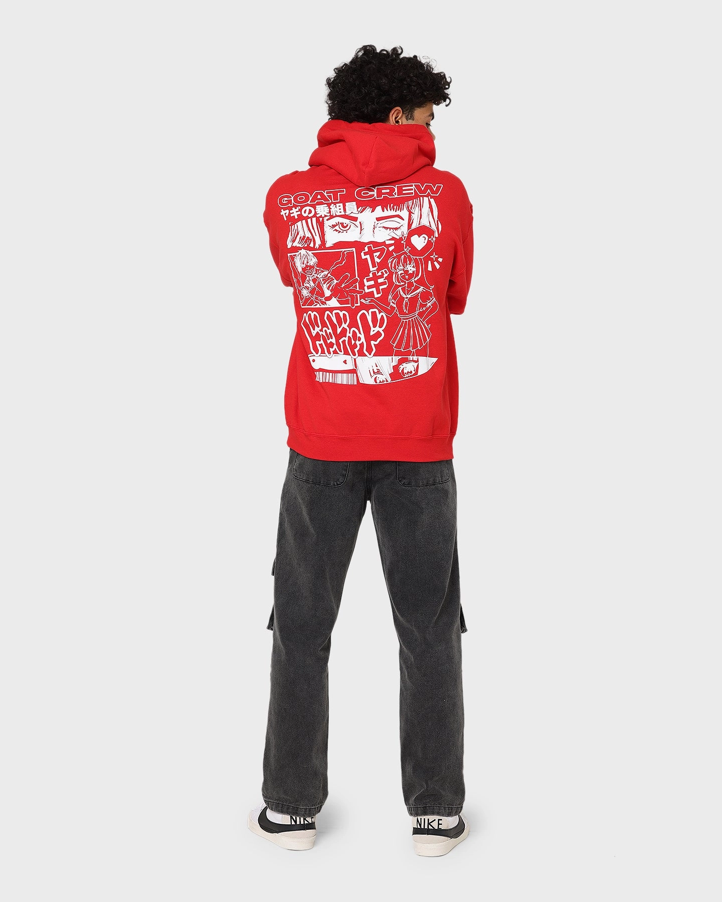 Goat Crew Niseko Hoodie Red short sleeved Blueprint