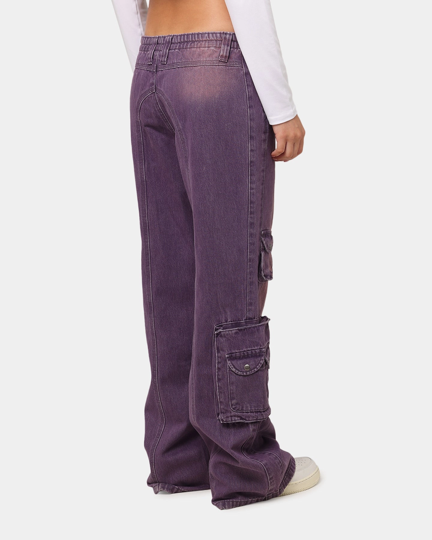 XXIII Women's Corporal Cargo Jeans Purple Durable Design Anti Pilling Surface