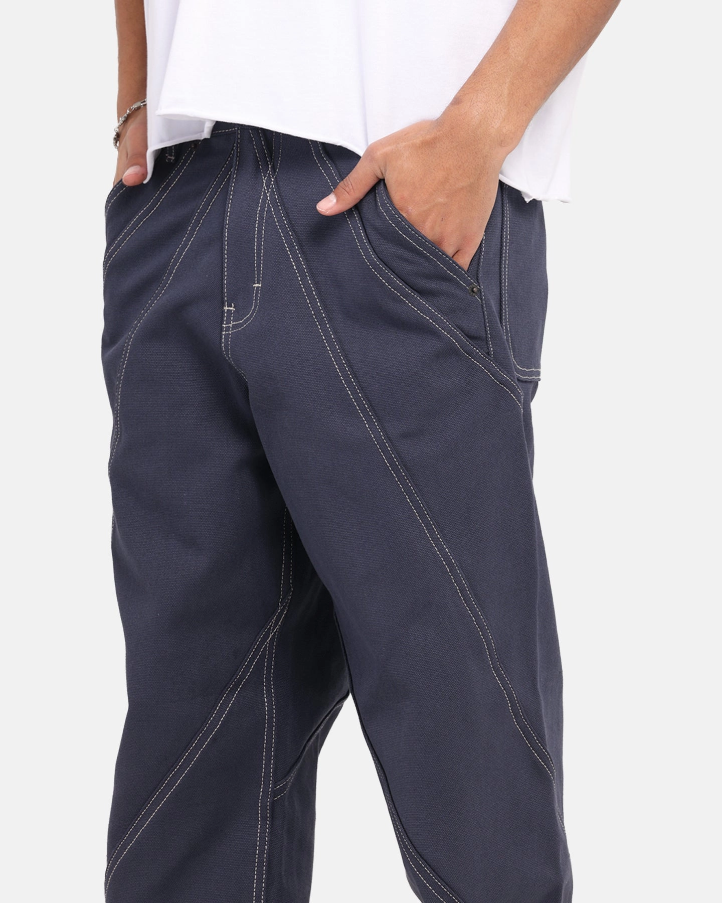 Wear Resistant Fabric Active Comfort Honor The Gift Racing Panel Pants Navy