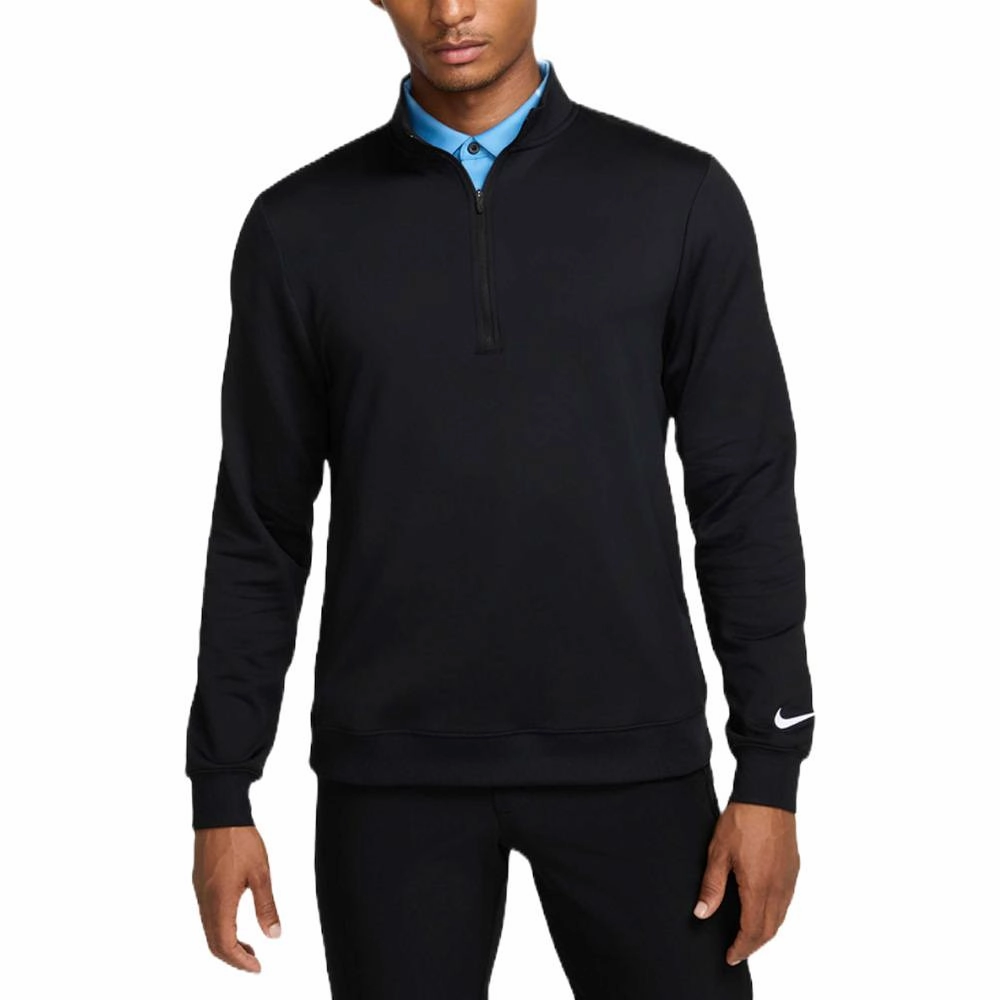 Nike Tour 1/2 Zip Golf Pullover Black/White - FA25 Men FlexFoldPackaging Chill Day Layer