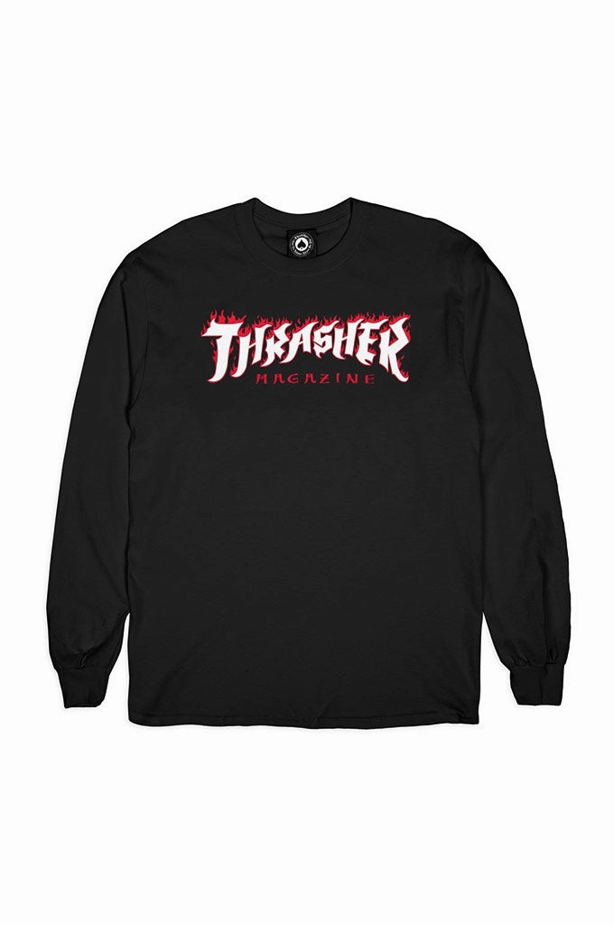 Thrasher Possessed Logo Long Sleeve Tee High-Quality Cotton Classic timelessness