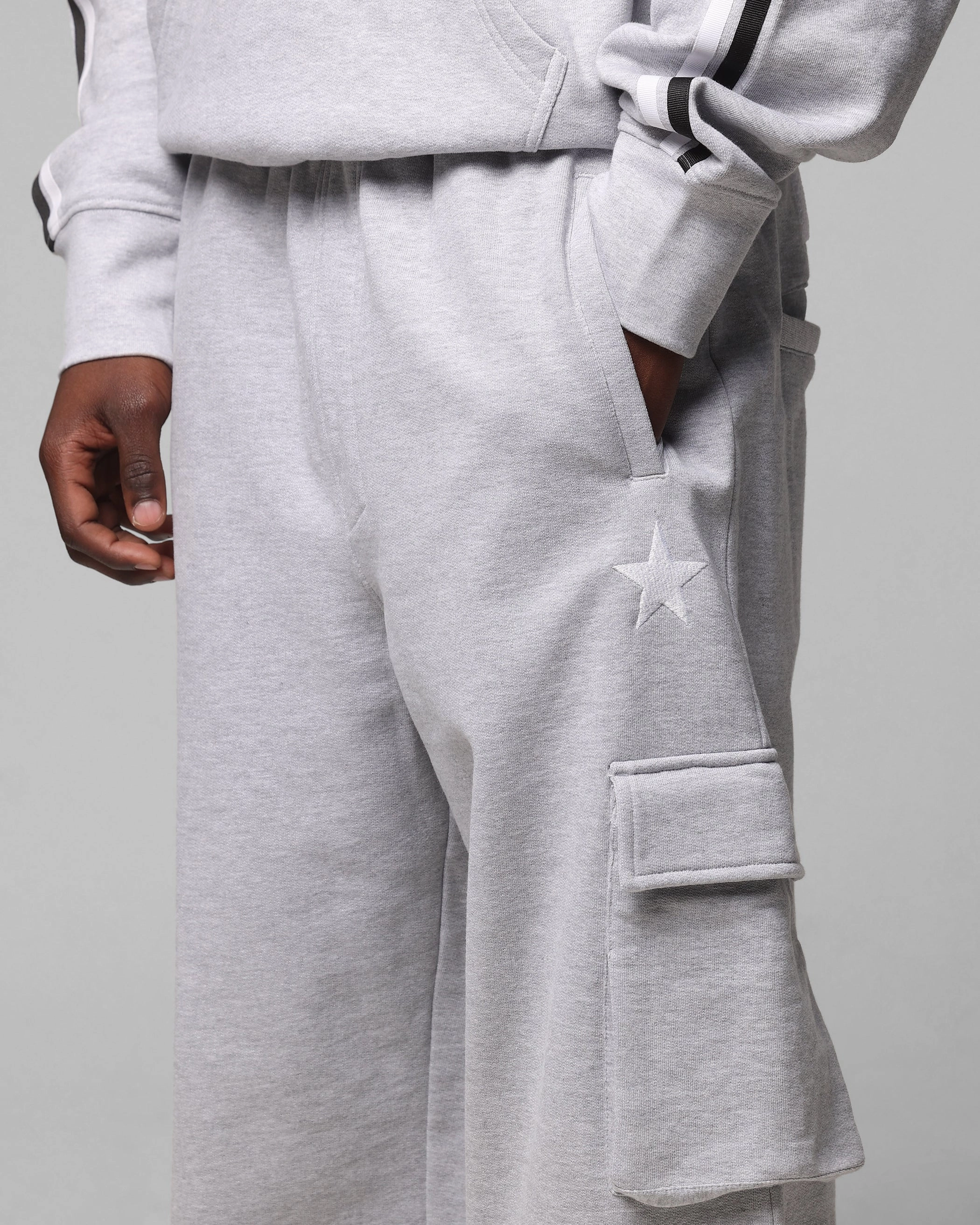 Loiter Premium Essentials Sweatpants Grey Marle Cozy Layer Water Repellent Coating