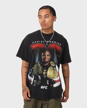 Retro Style Essential Clothing Goat Crew X UFC Daniel Cormier Vintage T-Shirt Black Wash