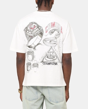 Active Wearable Criminal Damage Diamond Ring T-Shirt Off White