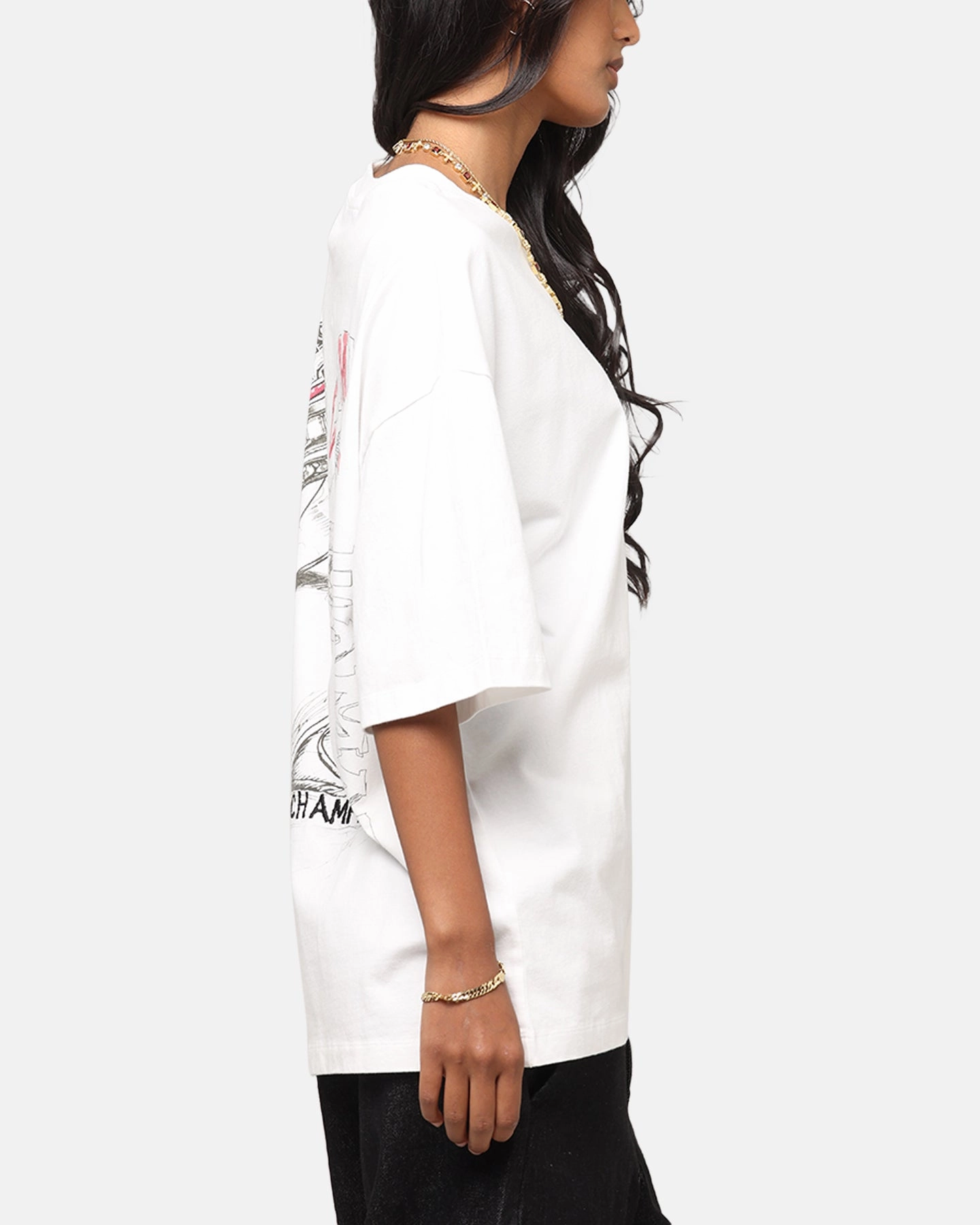 Non Restrictive Cut Cozy Vibes Criminal Damage Diamond Ring T-Shirt Off White