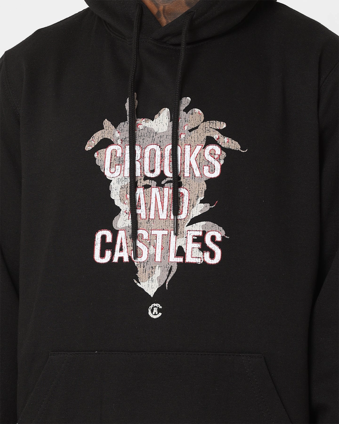 Exclusive Describe Crooks & Castles Camo Medusa Hoodie Black