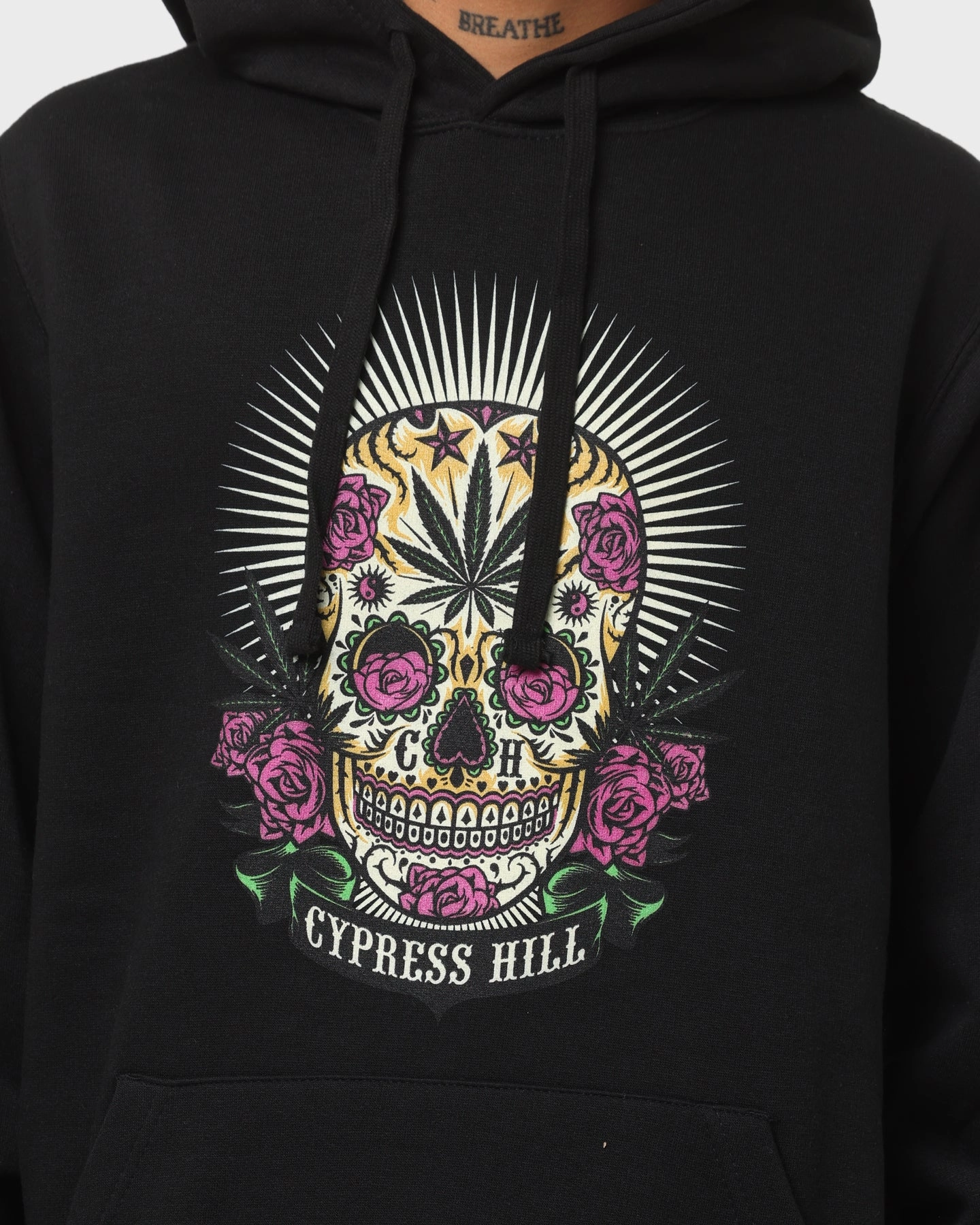 Crooks & Castles Cypress Hill Skull Hoodie Black Jump Hooded style