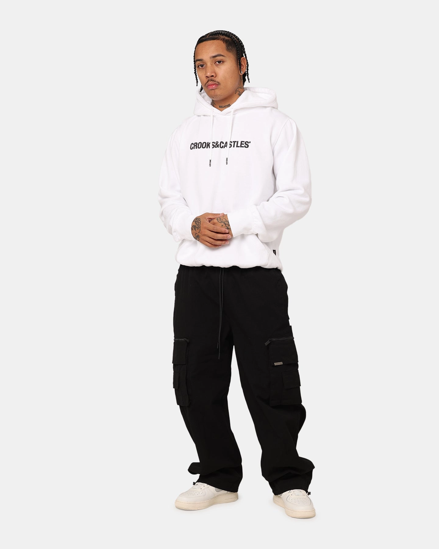 Fresh Function Crooks & Castles Deep Kern Hoodie White