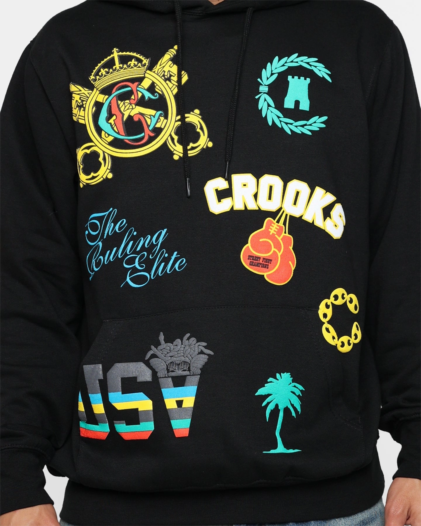 Crooks & Castles Everything Goes Hoodie Black Aid
