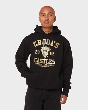 Sport Inspired Ticket Crooks & Castles Fairfax Varsity Hoodie Hot Black/Gold
