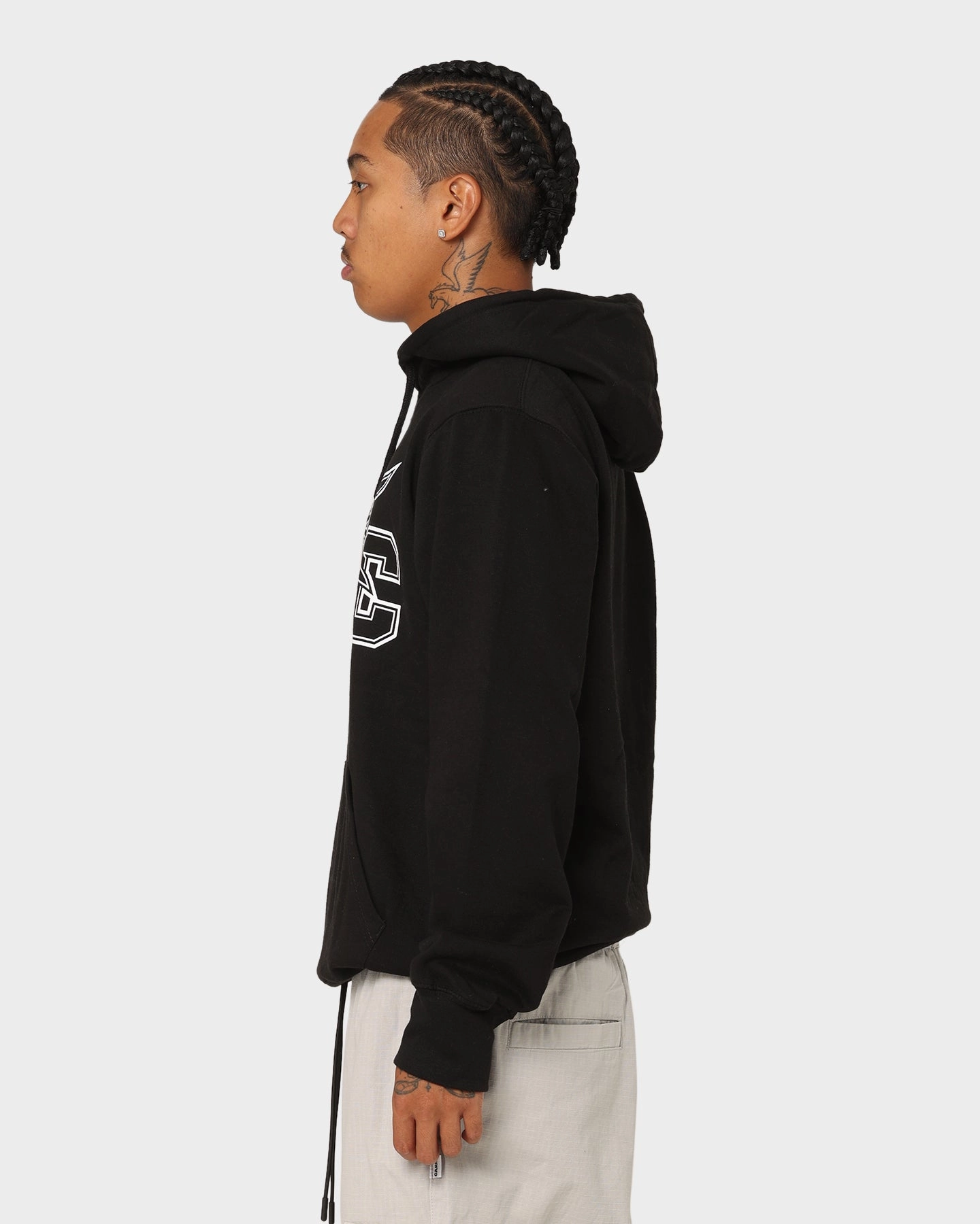 Crooks & Castles Varsity Of Old Hoodie Black Flexible Shoulder Panels Compact Packable Design