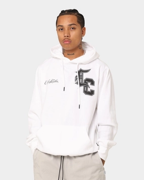 Durable Double Stitching Crooks & Castles Varsity Of Old Hoodie White