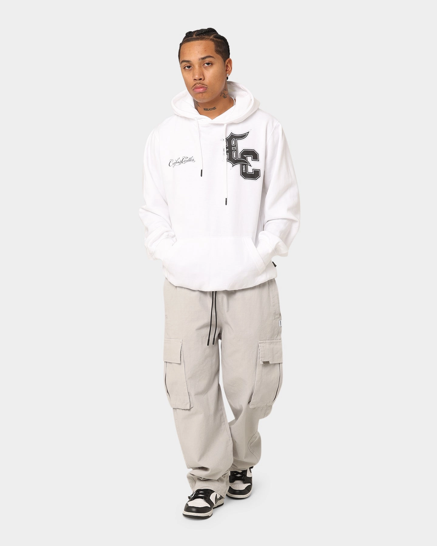 Easy to disassemble Crooks & Castles Varsity Of Old Hoodie White