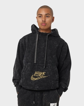 Nike Dri-Fit Standard Issue Premium Hoodie Black/Iron Grey Adjustable Cuffs Hook and loop fasteners