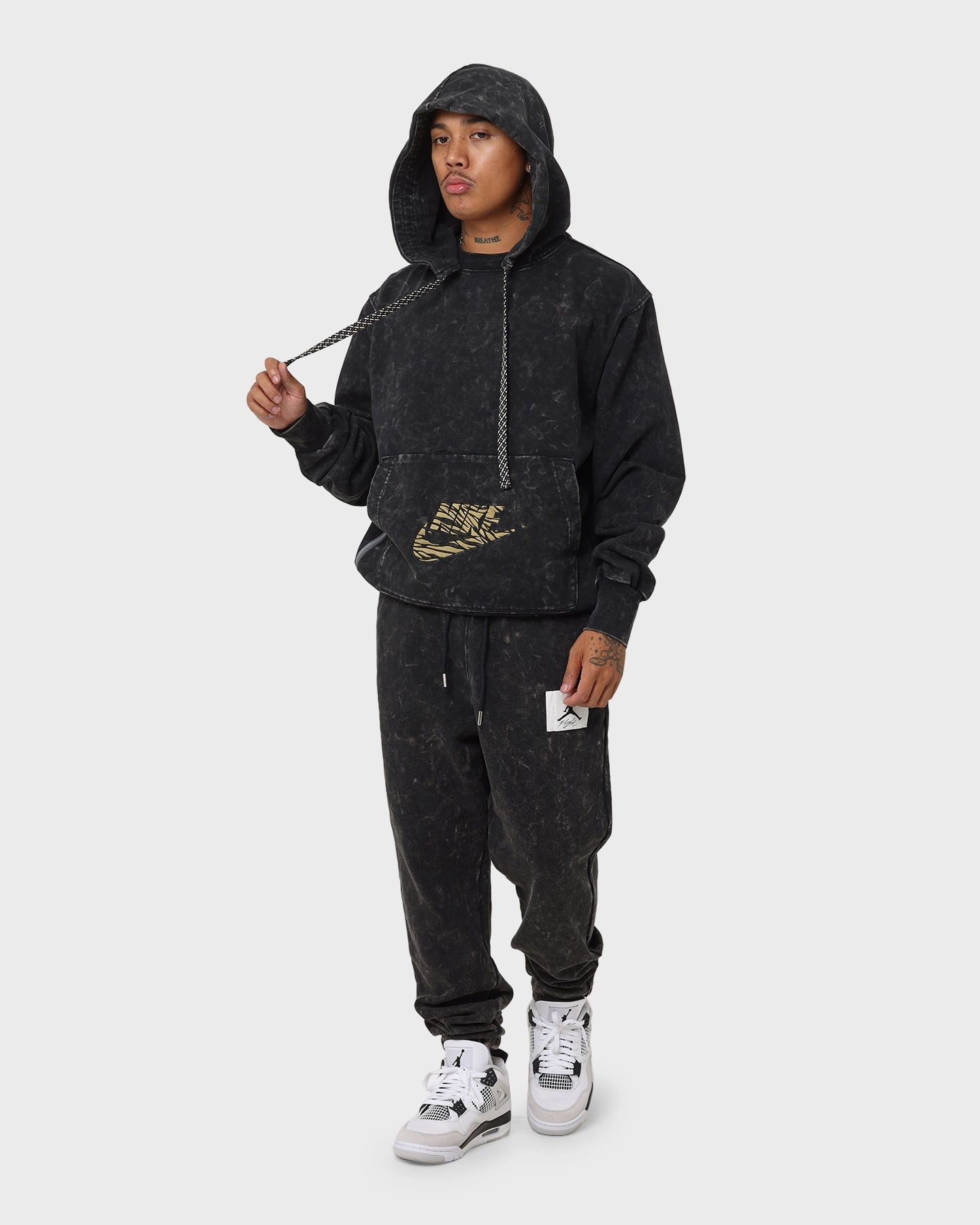 Aim Nike Dri-Fit Standard Issue Premium Hoodie Black/Iron Grey
