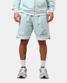 RipstopMaterial Secure Pocket Zippers New Era Los Angeles Lakers 'Logo Select Mint' Shorts Mint/White