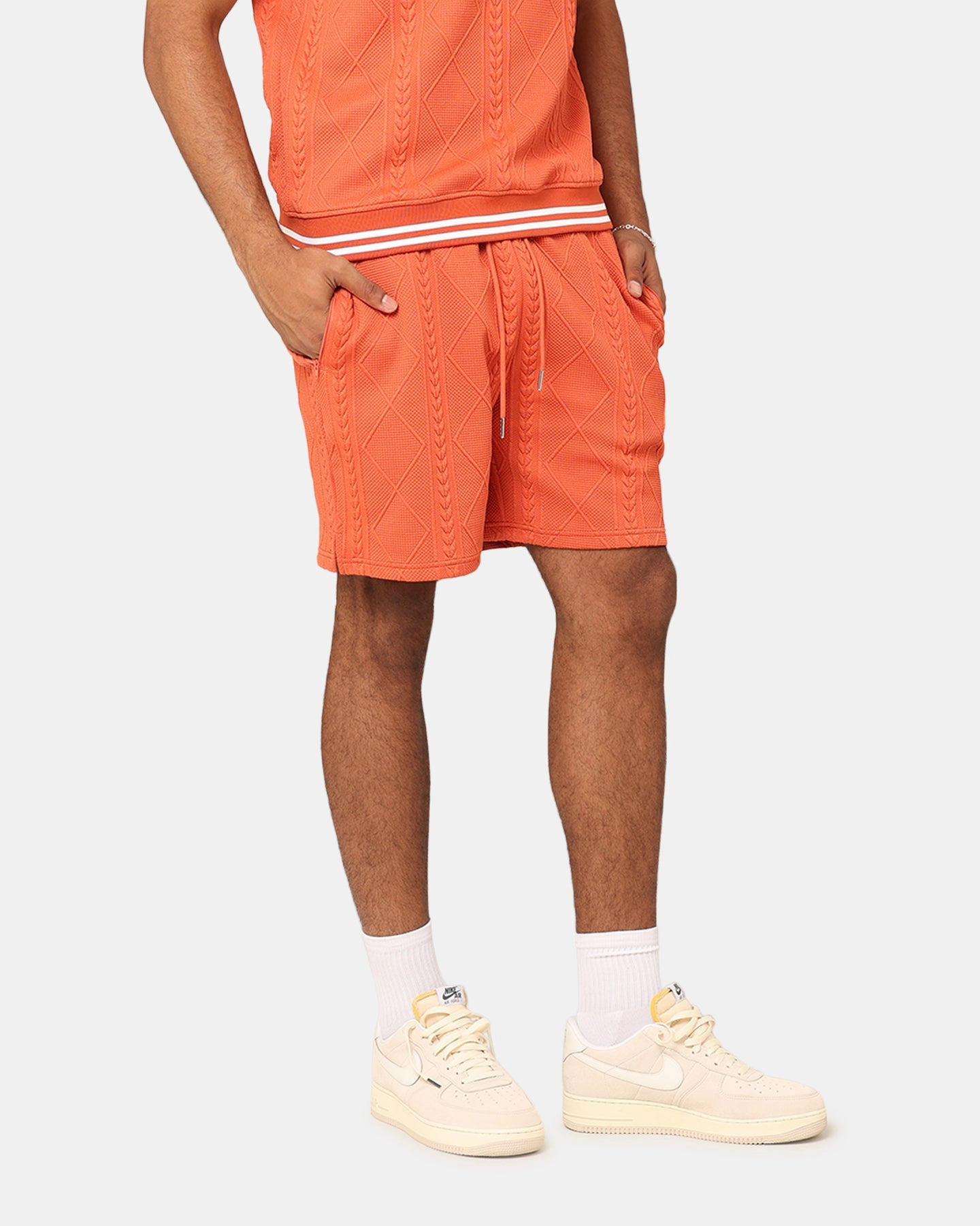 Street Mood XXIII Danny Knit Shorts Bright Red