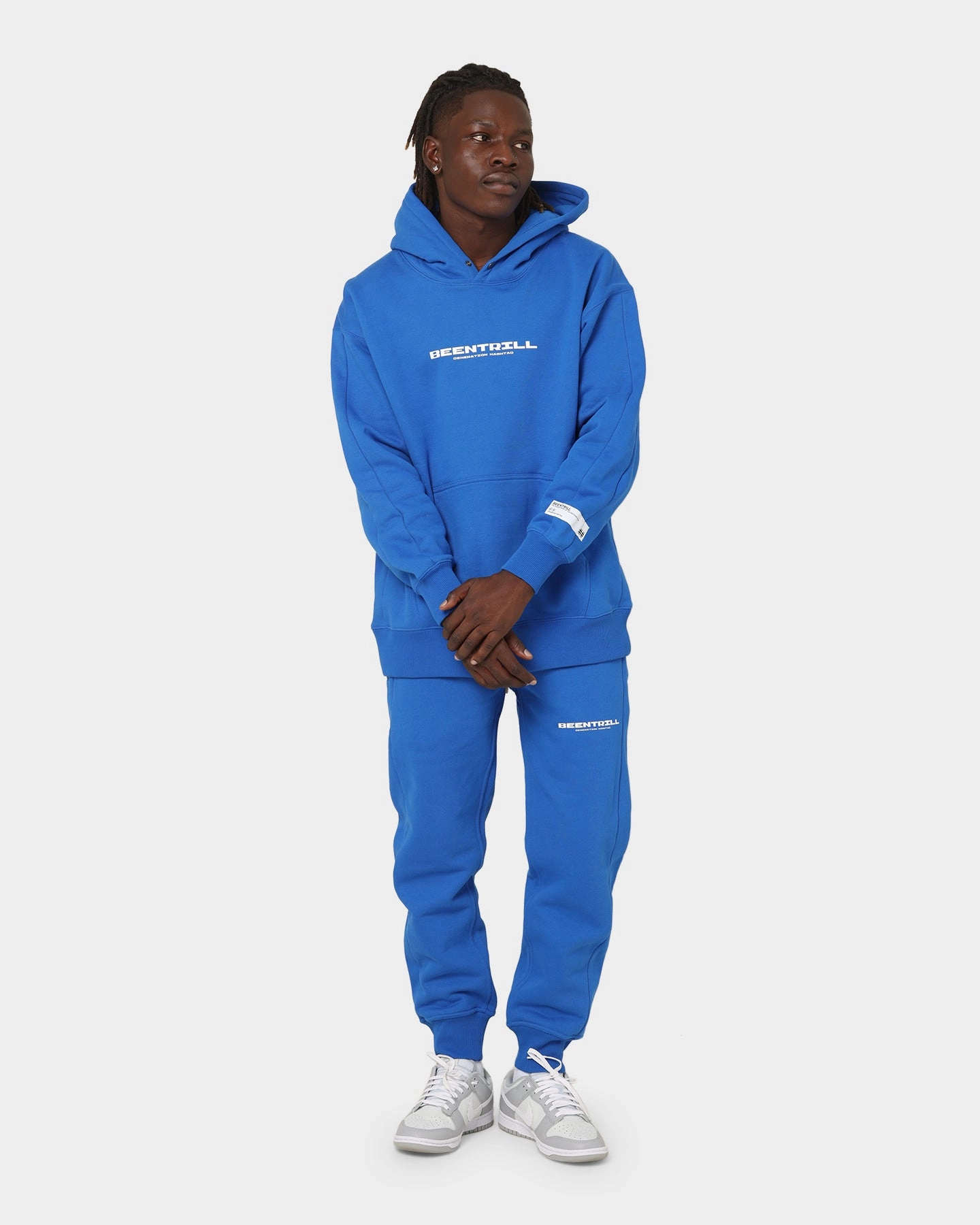 BEENTRILL Nu Logo Hoodie Cobalt Blue Abrasion Resistant Zippers
