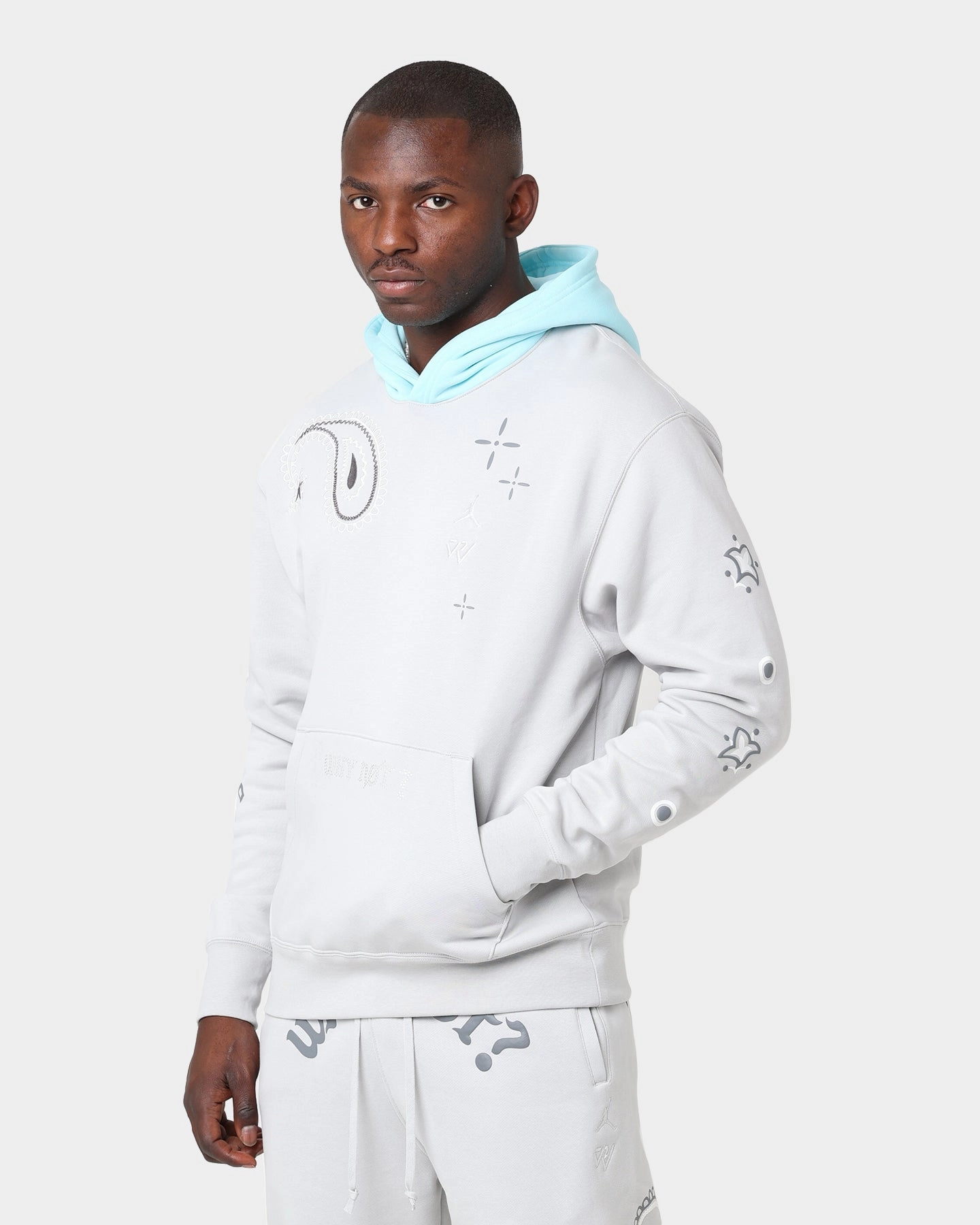 Jordan Westbrook Pullover Hoodie Grey Fog/Copa snap-up Winter Coat