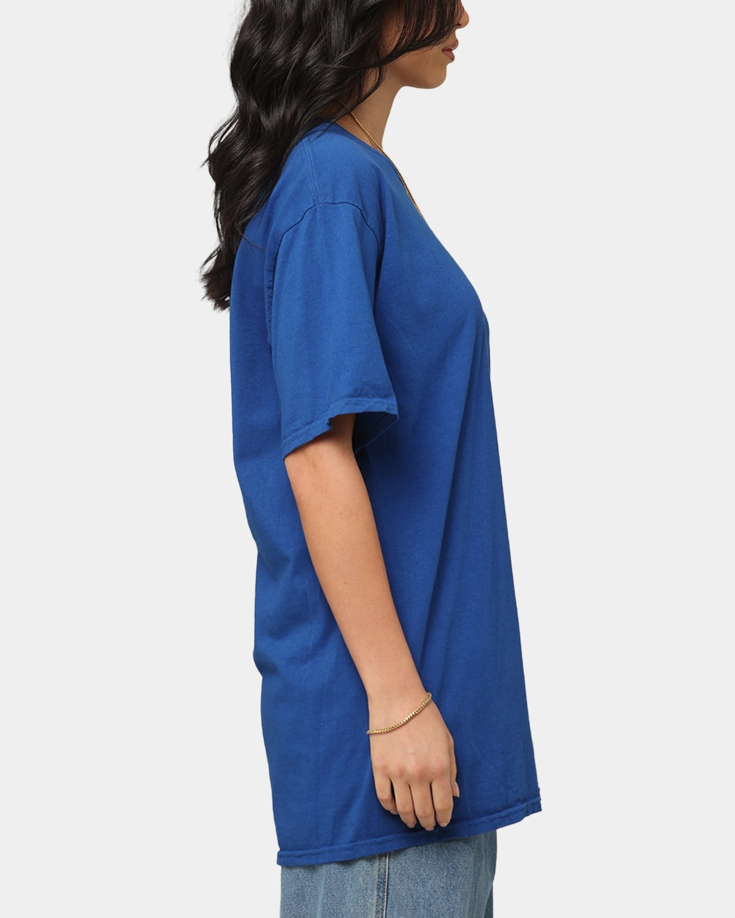 teenagers' Seam Free Edging Culture Kings Basic T-Shirt Cobalt Blue