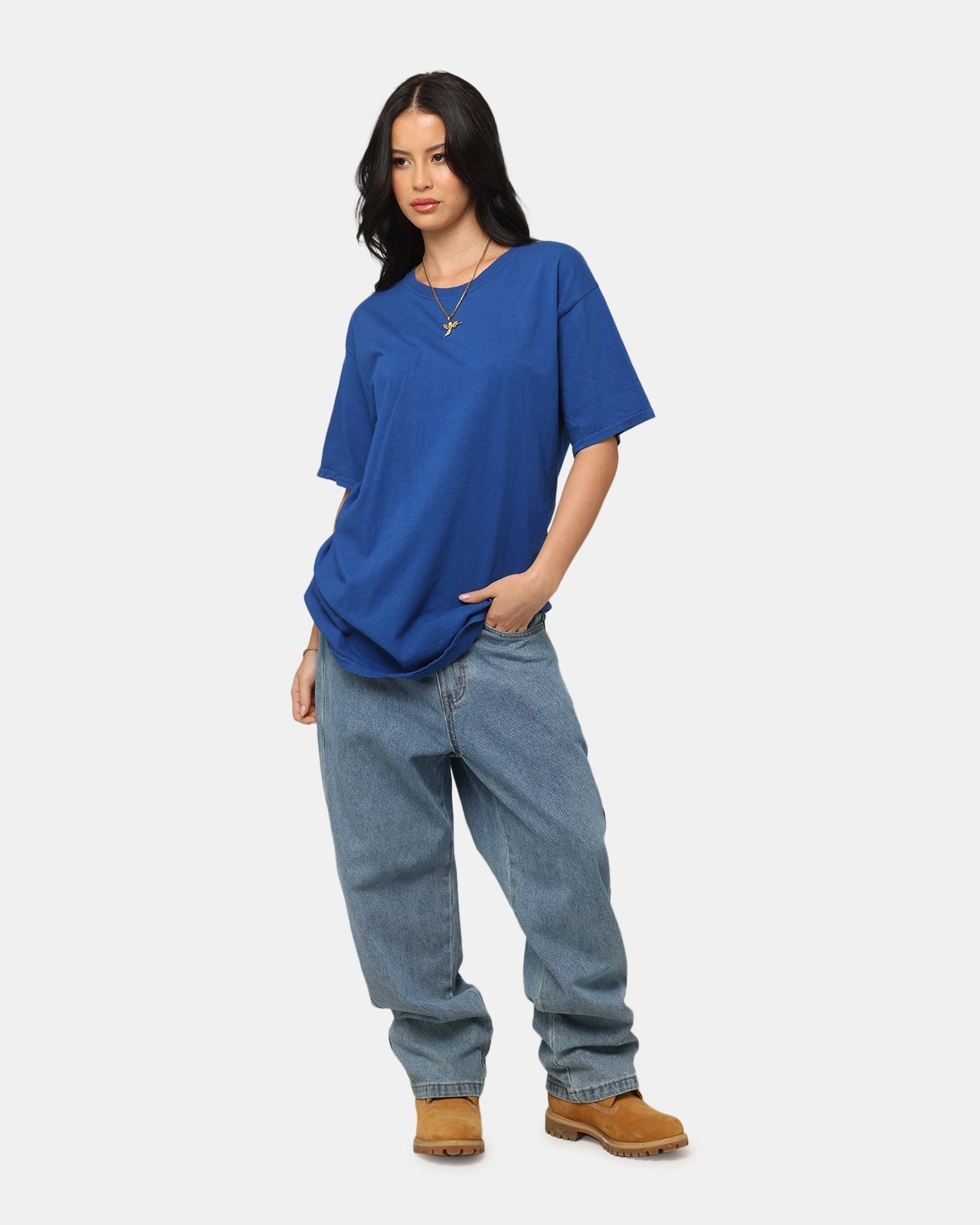 back to school Button Down Culture Kings Basic T-Shirt Cobalt Blue