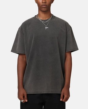 Culture Kings Boxy T-Shirt Black Wash Effortless Comfort Wear