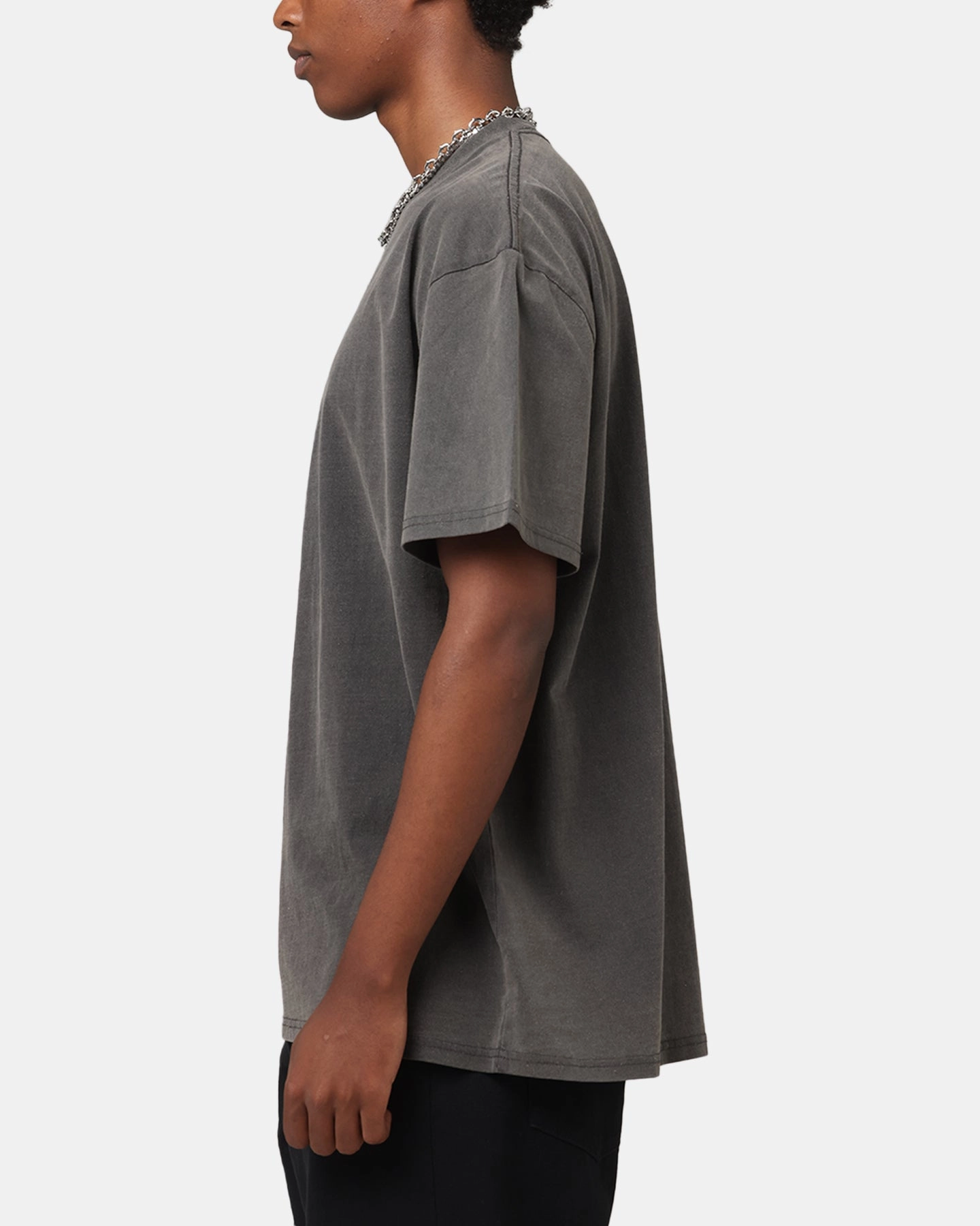 comfortable top skinny but not tight Culture Kings Boxy T-Shirt Black Wash