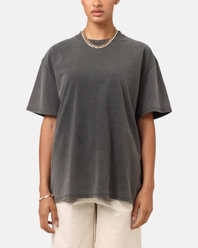 Culture Kings Boxy T-Shirt Black Wash Stretch Fabric Technology