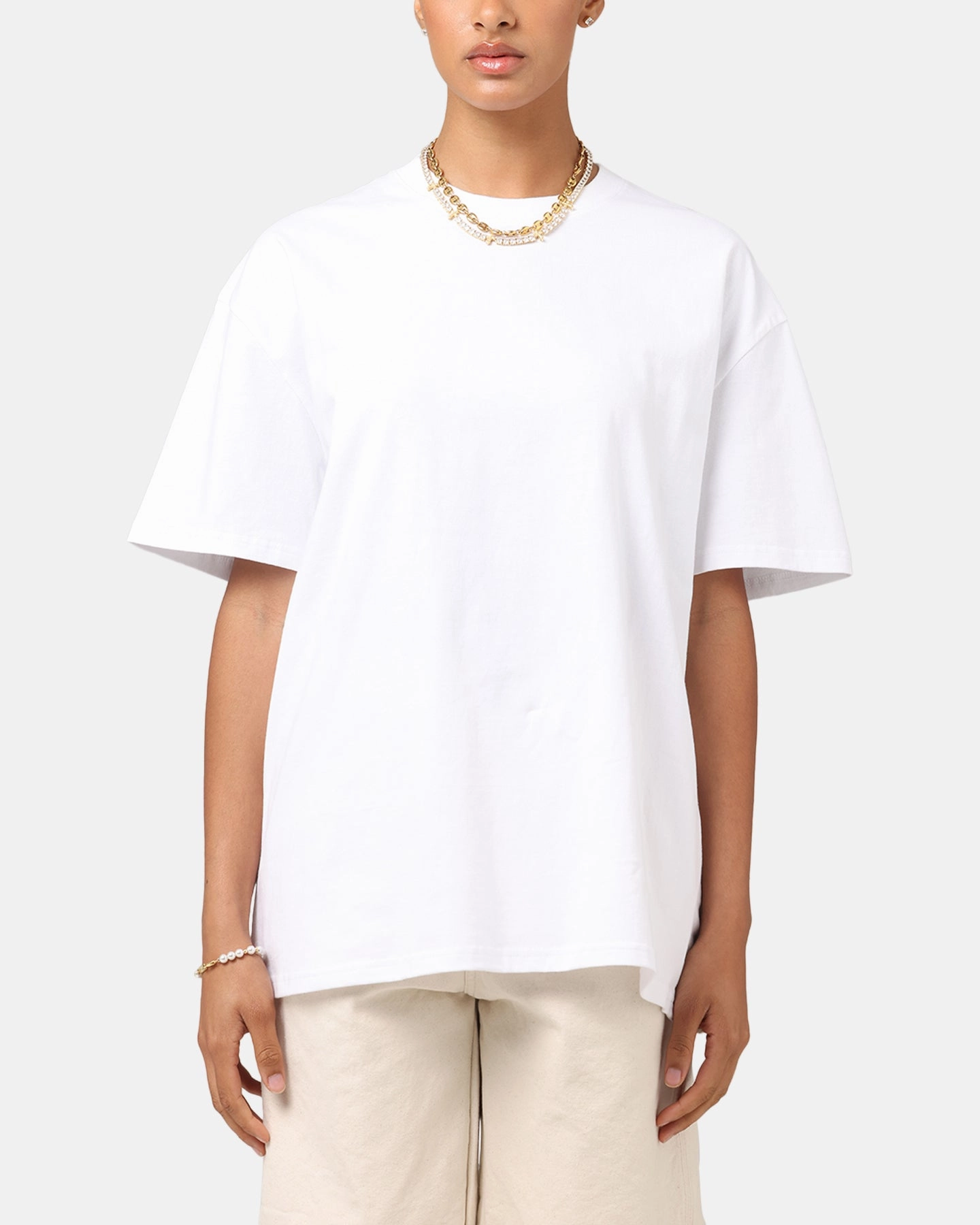 Culture Kings Boxy T-Shirt White Anti Odor Technology Wrinkle Resistant