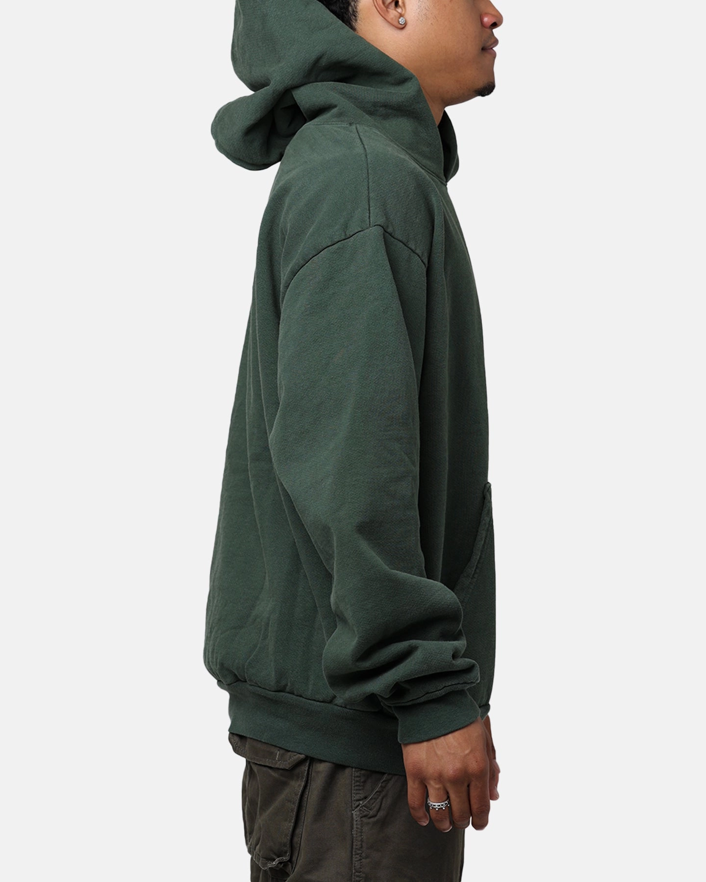 Culture Kings CK Embroidered Hoodie Green Checked