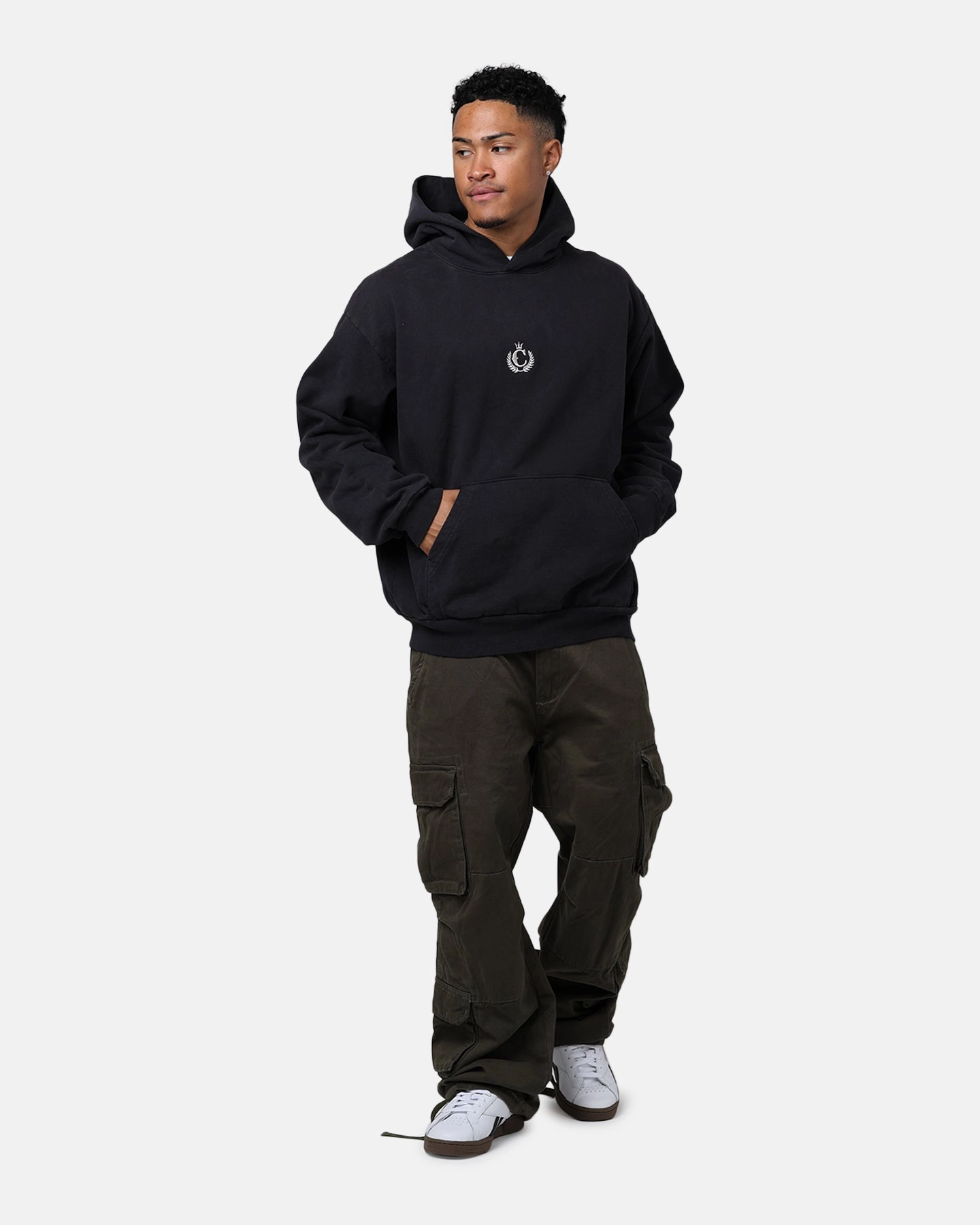 Schedule Culture Kings CK Embroidered Hoodie Off Black