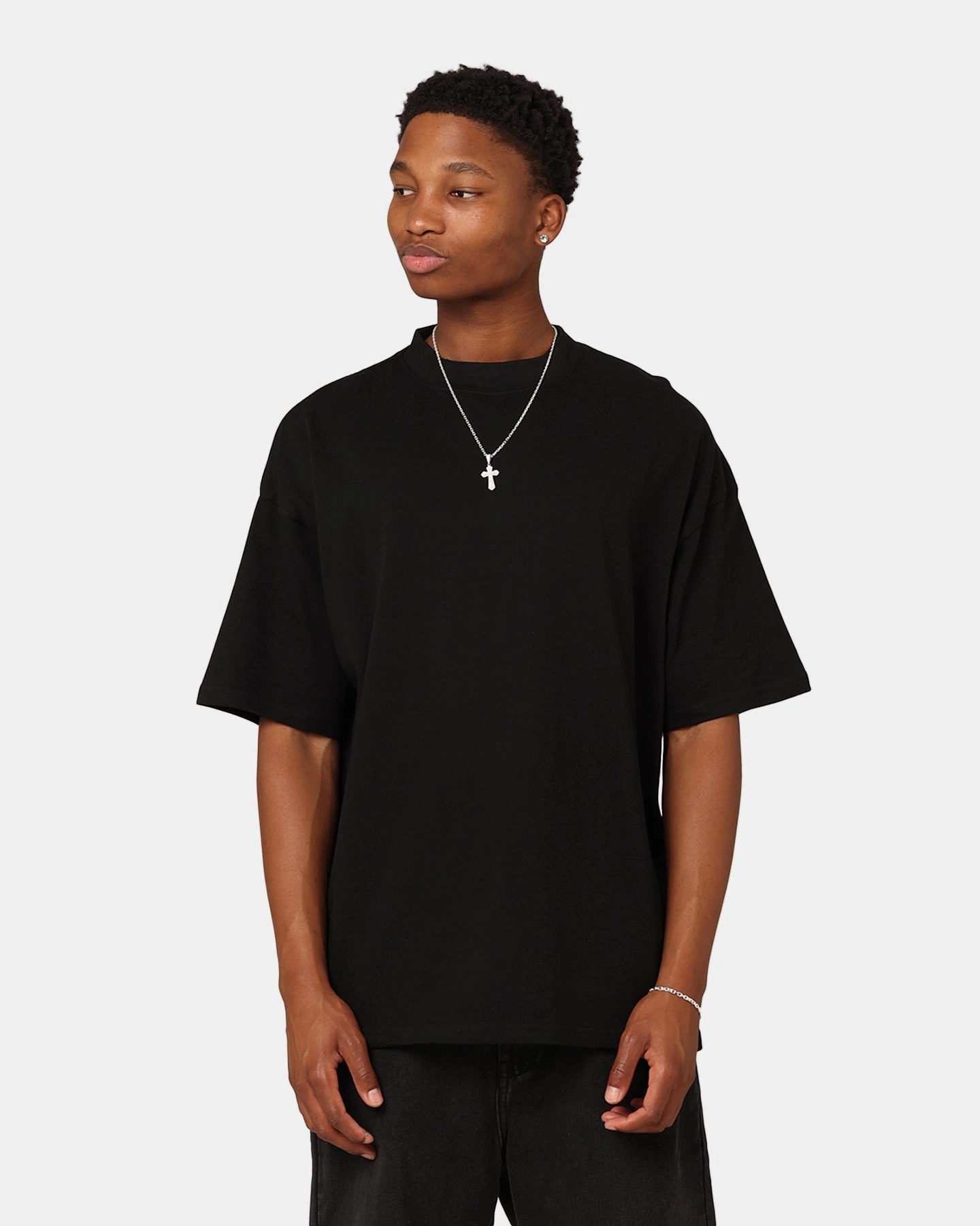 Culture Kings Oversized Blank T-Shirt Black Fashion Forward