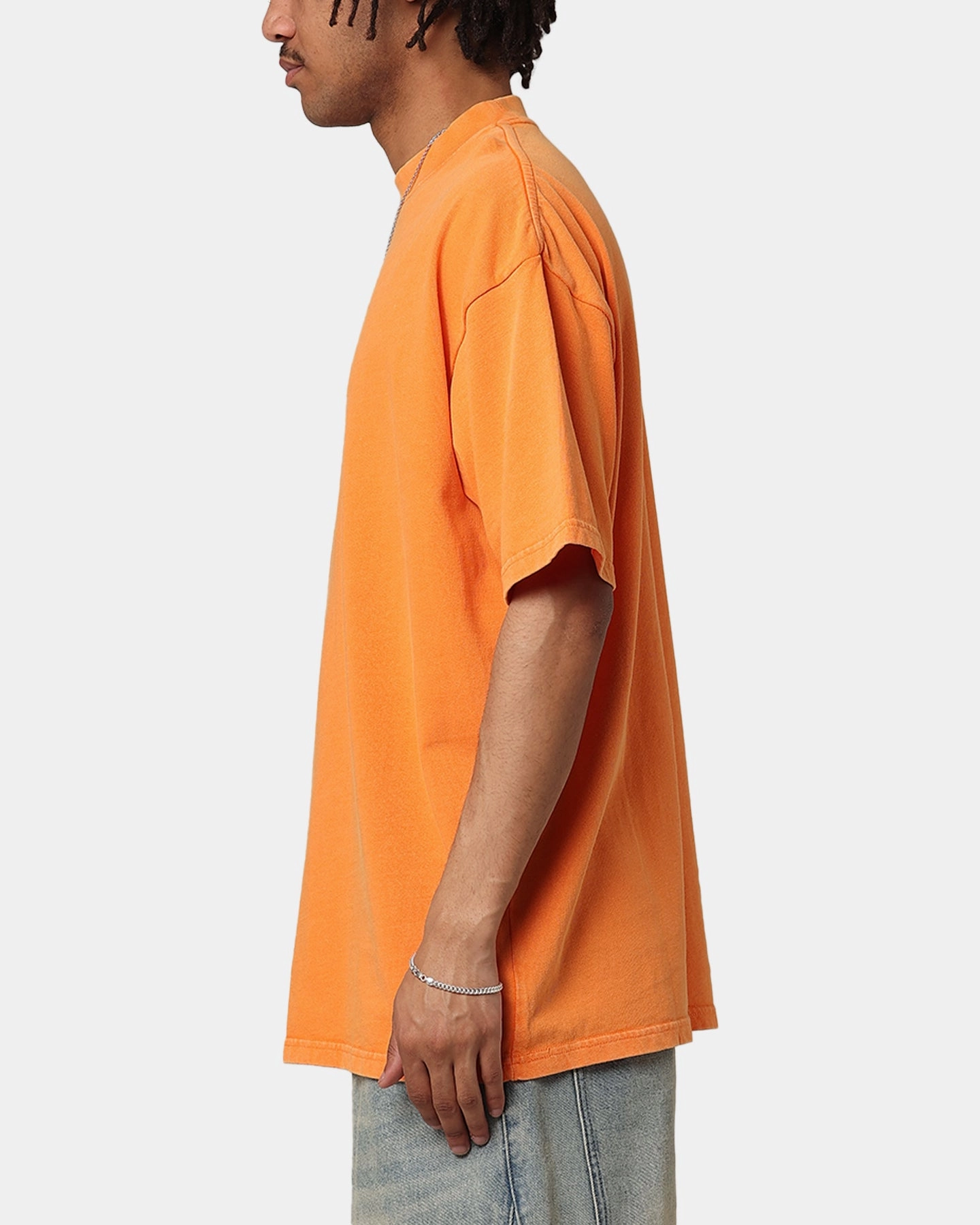 Culture Kings Oversized Blank T-Shirt Orange Soft & Smooth