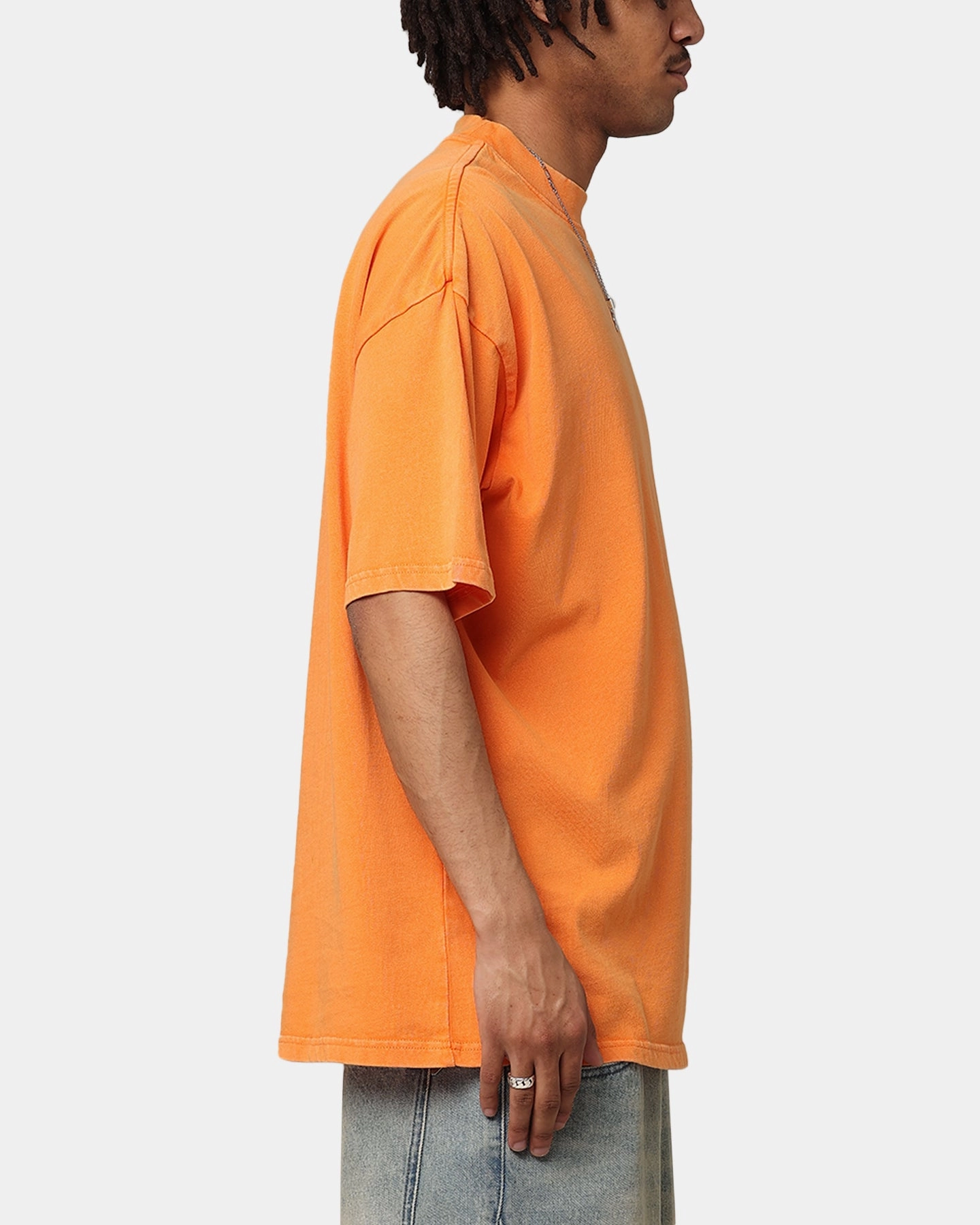 Comfortable texture Culture Kings Oversized Blank T-Shirt Orange