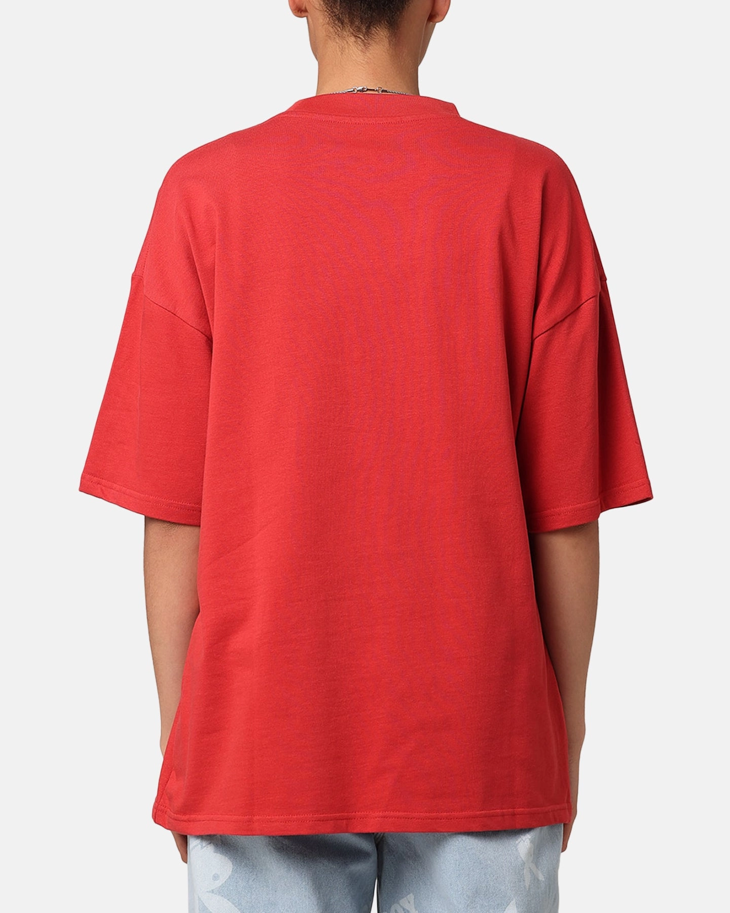 Culture Kings Oversized Blank T-Shirt Red Pre Shrunk Cotton
