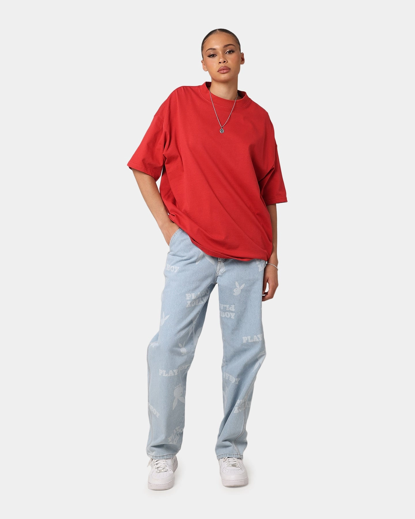 Lightweight Shirt Culture Kings Oversized Blank T-Shirt Red