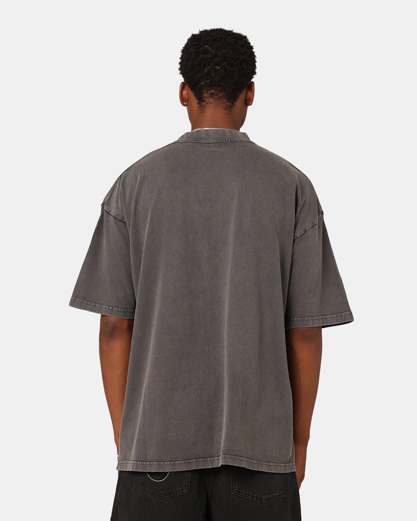 Comfy Look Culture Kings Oversized Blank T-Shirt Washed Charcoal