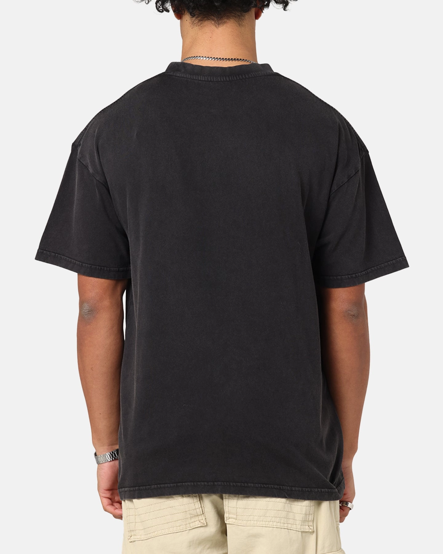 Breathable Mesh Panels Outdoor Ready Culture Kings Standard Drop Shoulder T-Shirt Black Acidwash