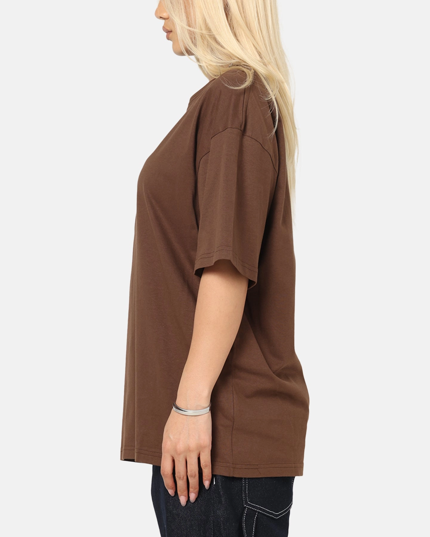 Culture Kings Standard Drop Shoulder T-Shirt Chocolate Lightweight Look NonIronTechnology